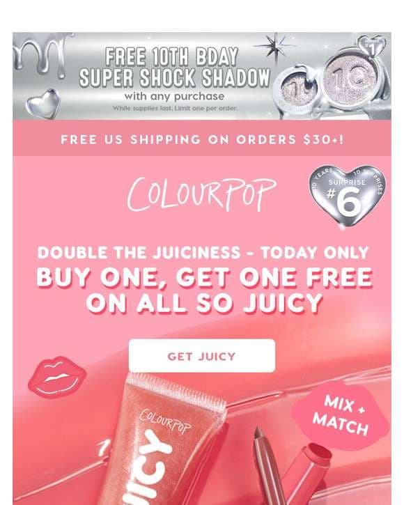 TODAY ONLY! BOGO FREE So Juicy  💋💄